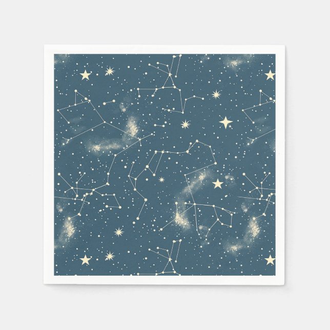 Celestial Constellation - Starry Night (2) Napkin (Front)