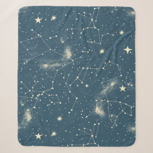 Celestial Constellation - Starry Night (2) Sherpa Blanket