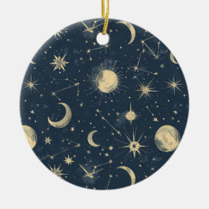 Celestial Constellation - Starry Night (3) Ceramic Tree Decoration