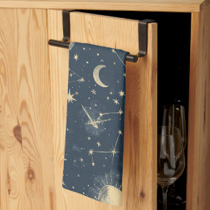 Celestial Constellation - Starry Night (3) Tea Towel