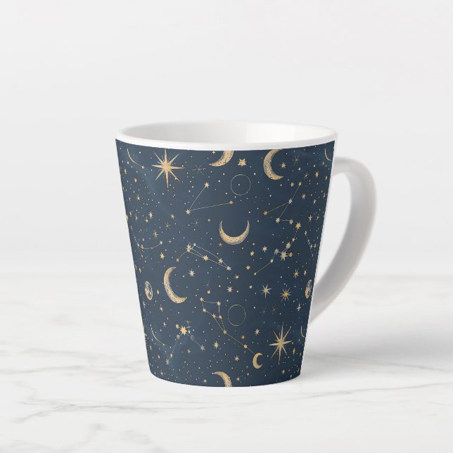 Celestial Constellation - Starry Night (4) Latte Mug (Right Angle)