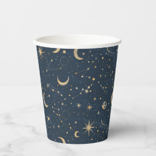 Celestial Constellation - Starry Night (4) Paper Cups
