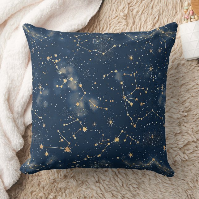 Celestial Constellation - Starry Night (5) Cushion (Blanket)