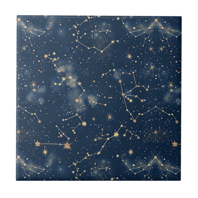 Celestial Constellation - Starry Night Tile (Front)