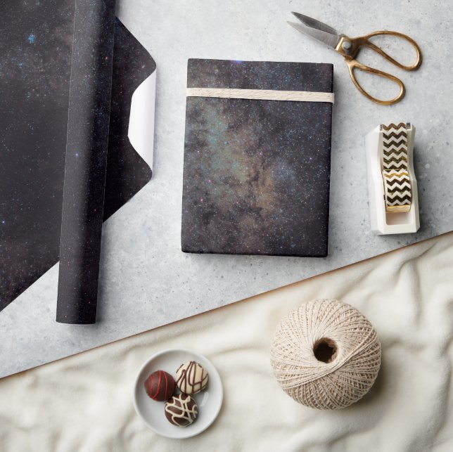 Celestial Cosmic Galaxy Pattern Wrapping Paper (Crafts)