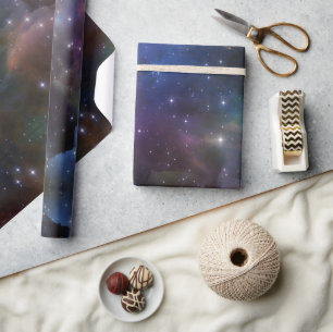 Celestial Cosmic Galaxy Pattern Wrapping Paper