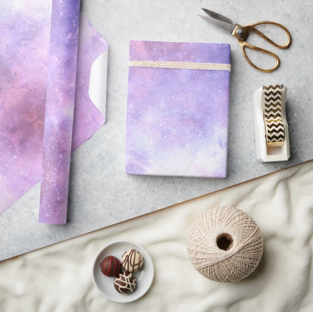 Celestial Cosmic Galaxy Pattern Wrapping Paper (Crafts)