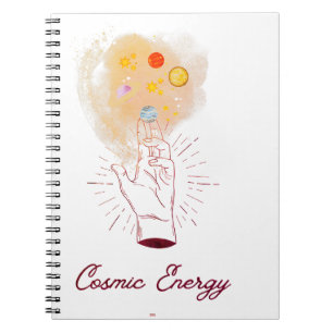 Celestial Cosmic Hand Spiral Notebook - Minimalist