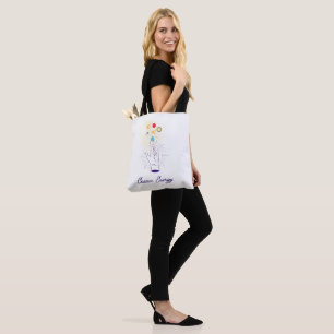 Celestial Cosmic Hand Tote Bag - Minimalist Mystic
