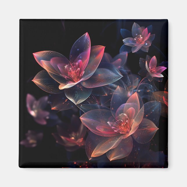 Celestial Cosmic Lotus Bloom Magnet (Front)