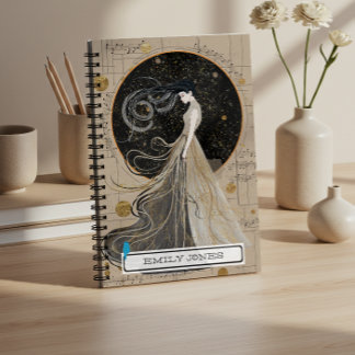 Celestial Cosmic Woman Personalised Notebook
