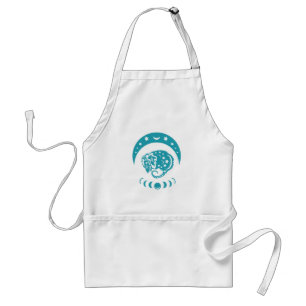 Celestial Crecent Moon Possum Whimsical Nature Standard Apron