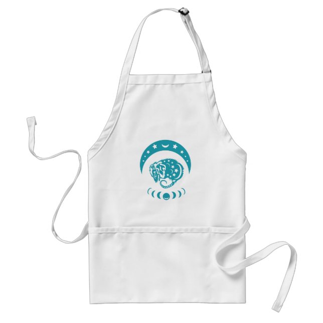 Celestial Crecent Moon Possum Whimsical Nature  Standard Apron (Front)