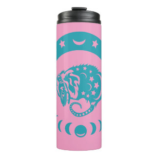 Celestial Crecent Moon Possum Whimsical Nature Thermal Tumbler