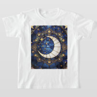 Celestial Crescent Ornate Stained-Glass Moon