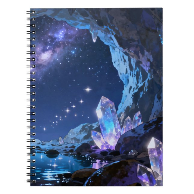 Celestial Crystal Cave Spiral Notebook (Front)