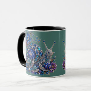 Celestial Crystal Snail Family – Sapphire Galaxy Mug