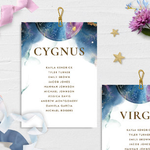 Celestial Cygnus Seating Chart Card w/ Guest Name
