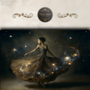 Celestial Dancer Galaxy Decoupage Tissue Paper