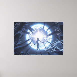 Celestial Dancer in the Ruined Cathedral Canvas Print