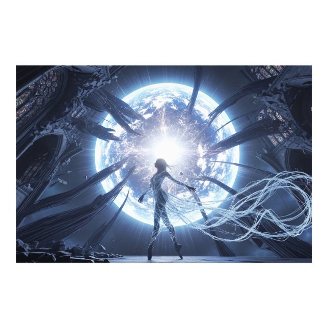 Celestial Dancer in the Ruined Cathedral Photo Print (Front)