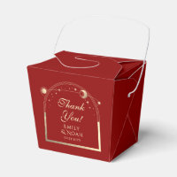 Celestial Dark Red Gold Sun Moon Stars Wedding