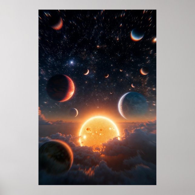 Celestial Dawn Above the Cloud Sea Poster (Front)