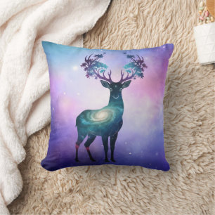 Celestial Deer Silhouette Cushion