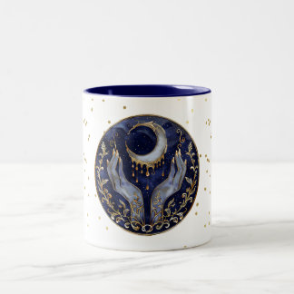 Celestial design in gold Two-Tone coffee mug