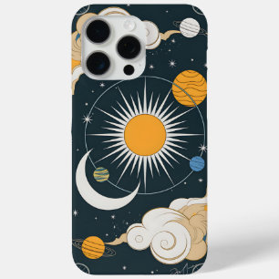 Celestial Design - Mystical Sun, Moon, and Planets iPhone 15 Pro Max Case