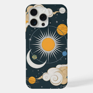 Celestial Design - Mystical Sun, Moon, and Planets iPhone 15 Pro Max Case