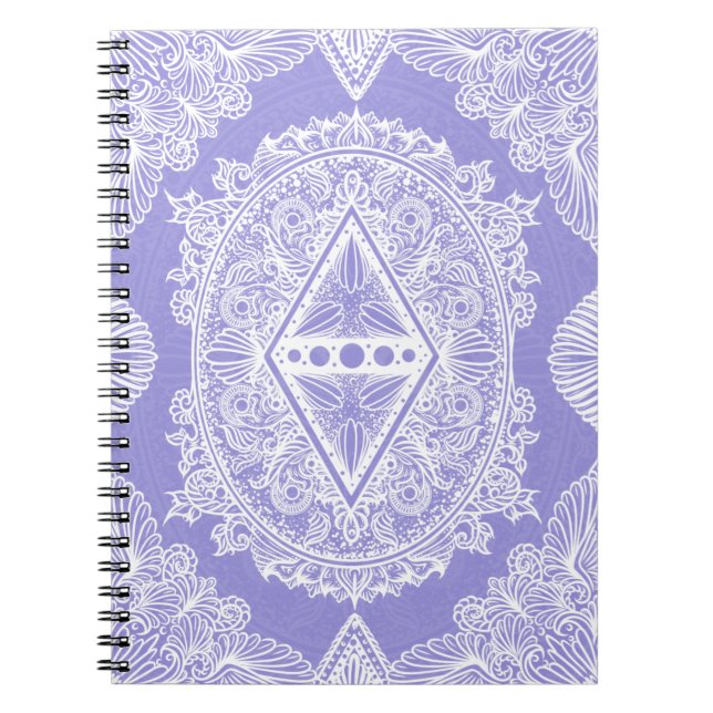 Celestial Diamond Mandala Spiral Notebook (Front)
