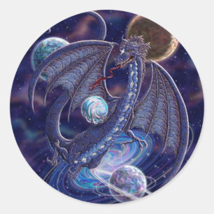 Celestial Dragon Classic Round Sticker