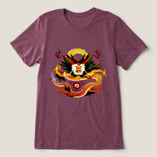 Celestial Dragon Tri-Blend Shirt (Design Front)