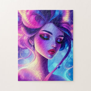 Celestial Dream Weaver- Mystical Goddess Art Jigsaw Puzzle