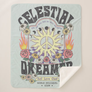 CELESTIAL DREAMER SUN ROSE TSHIRT graphic DESIGNhi Sherpa Blanket