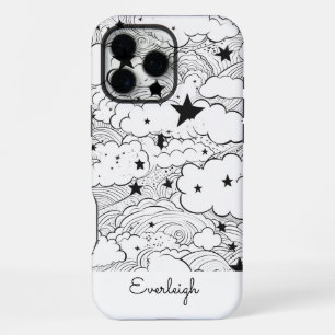 Celestial Dreams Doodles Personalised iPhone 16 Pro Max Case