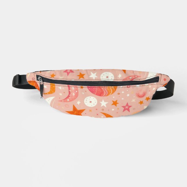 Celestial Dreams Orange and Pink Bum Bags (Front)