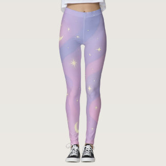Celestial Dreamscape – Soft Pastel Galaxy Leggings