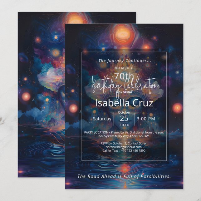 Celestial Drift | Visionary Design Invitation (Front/Back)