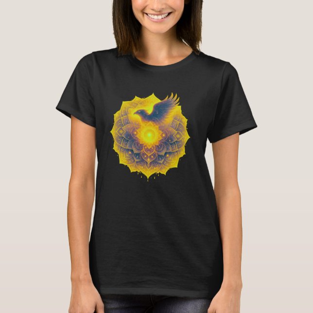 Celestial Eagle Mandala Spiritual Energy T-Shirt (Front)