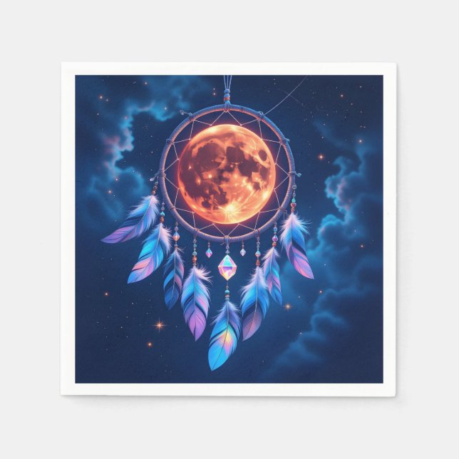Celestial Eclipse Dreamcatcher Napkin (Front)