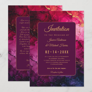 Celestial Elegance: The Marble Symphony Invitation