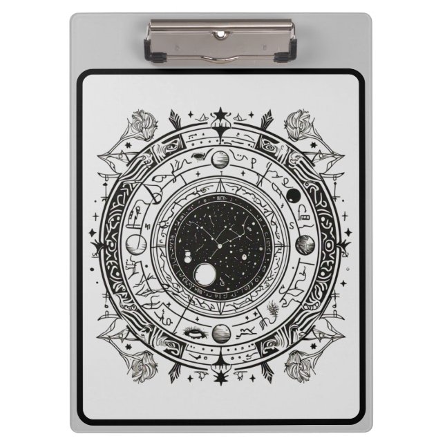 Celestial Elegance: Zodiac & Constellation Designs Clipboard (Front)