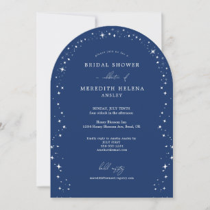 Celestial Elegant Wedding Stars Arch Bridal Shower Invitation