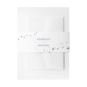 Celestial Elegant Wedding Stars Invitation Belly Band