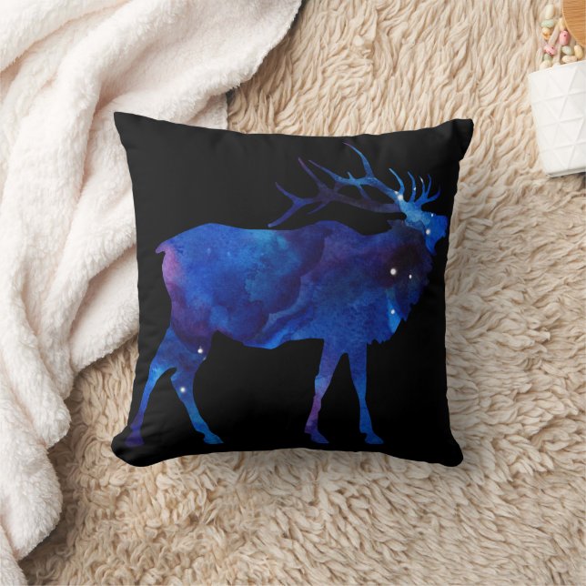 Celestial Elk Silhouette Cushion (Blanket)
