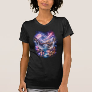 Celestial Enchanted Waterfall Fantasy T-Shirt