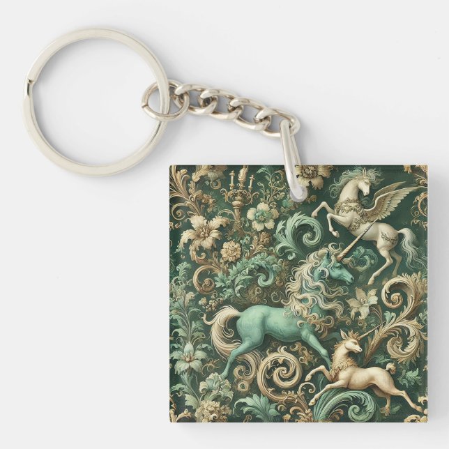 Celestial Equinox – Mythical Unicorn Key Ring (Front)