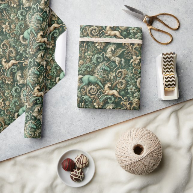 Celestial Equinox – Mythical Unicorn  Wrapping Paper (Crafts)